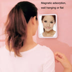 Flydee FD008-1 Portable LED Makeup Mirror With Bracket Wall Hanging Vertical Dual-Use Makeup Mirror