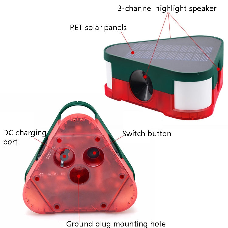 High Frequency Ultrasonic Animal Drive, Solar Mouse Repeller