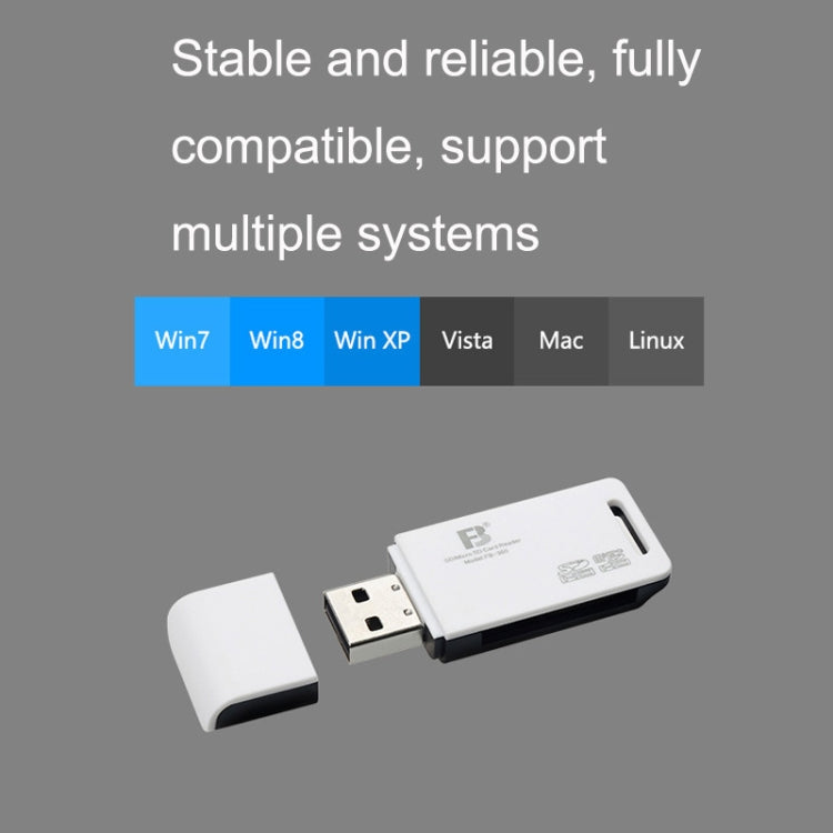 5 PCS FB FB-360 2 in 1 USB Computer Card Reader