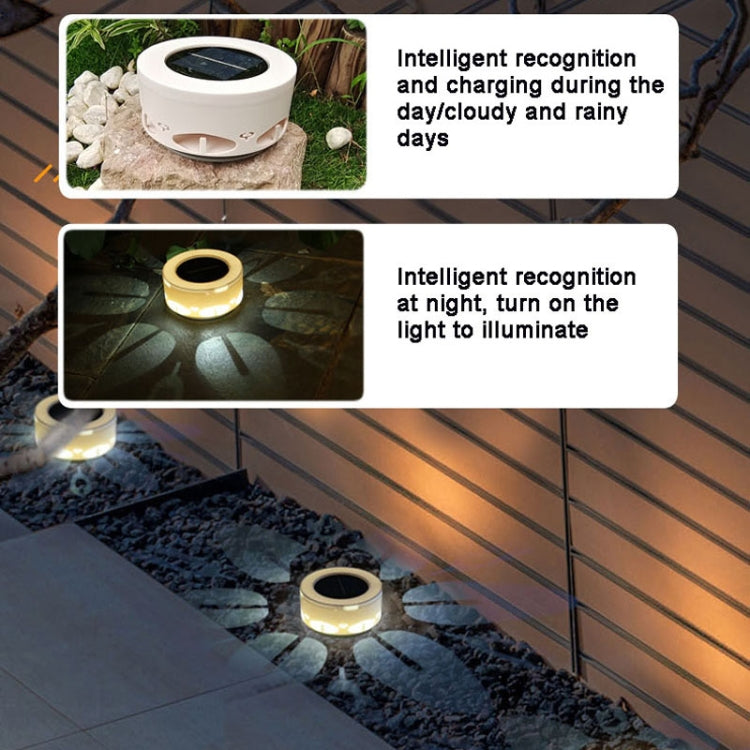 Solar Outdoor Flower Pattern Wall Light Garden Landscape — view 4
