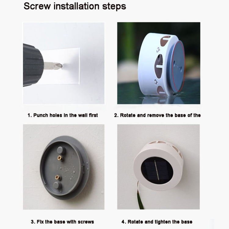 Solar Outdoor Flower Pattern Wall Light Garden Landscape — view 6