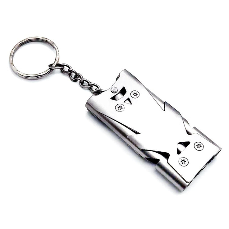 Outdoor High Decibel Stainless Steel Three-Tube Survival Rescue Whistle
