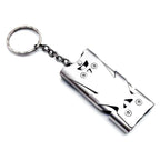 Outdoor High Decibel Stainless Steel Three-Tube Survival Rescue Whistle