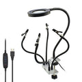 LED Lamp Magnifying Glass 360-Degree Adjustable Welding Table