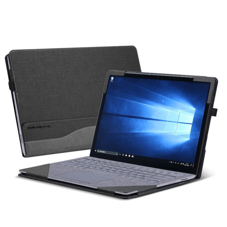 13.5 Inch Multifunctional PU Leather Laptop Sleeve