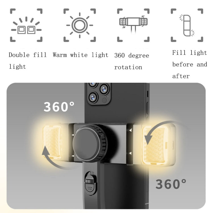 CYKE Q08D Handheld Dual Light Bluetooth Mobile Phone Selfie Stick