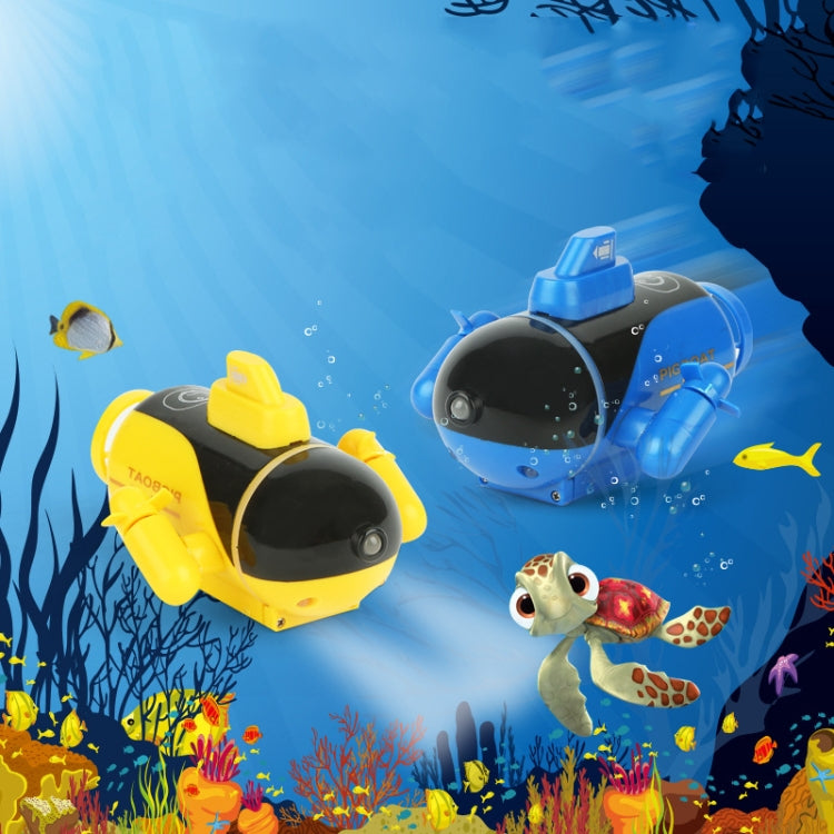 777-219 Mini Remote Control Submarine Small Remote Control Boat — Yellow