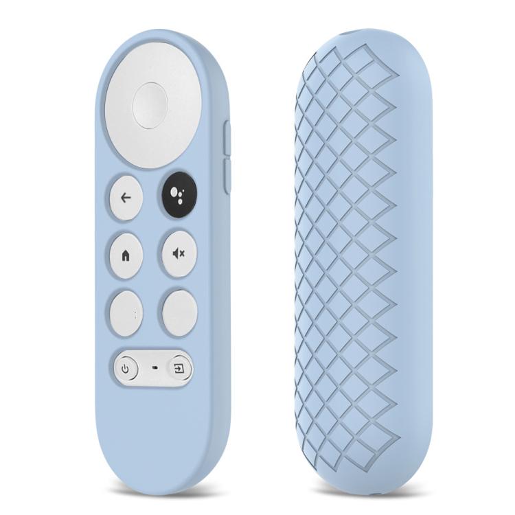 2 PCS Silicone Protective Shell for Google Chromecast 2020 Remote Control — (Silver Gray)