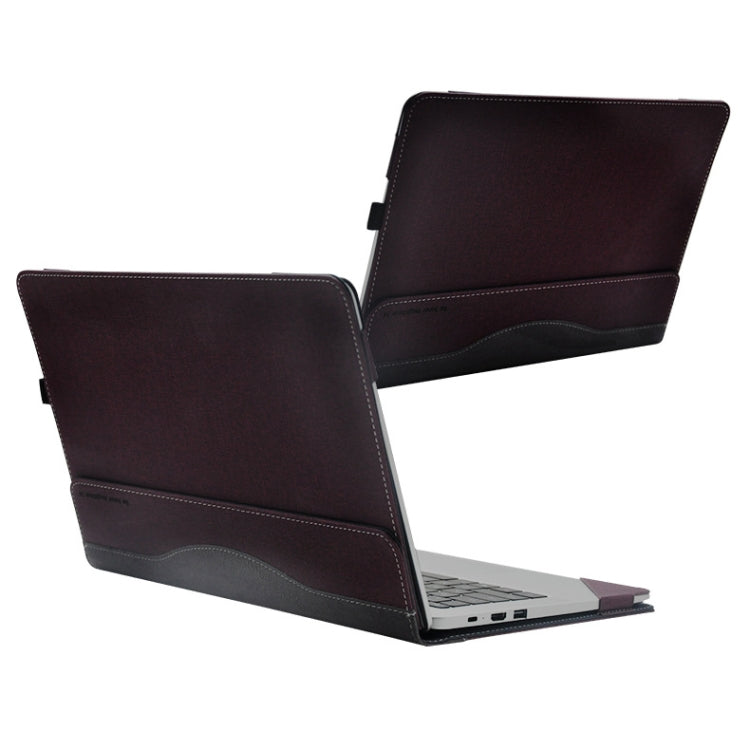 PU Leather Laptop Protective Case For Huawei Honor MagicBook, Dark Gray, Wine Red, Dark Blue — Dark Gray