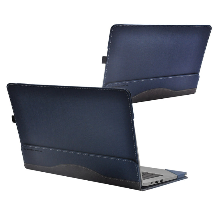PU Leather Laptop Protective Case For Huawei Honor MagicBook, Dark Gray, Wine Red, Dark Blue — Wine Red