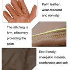 1 Pair Floral Garden Cut-Resistant Leather Gloves, Size: