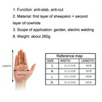 1 Pair Floral Garden Cut-Resistant Leather Gloves, Size: