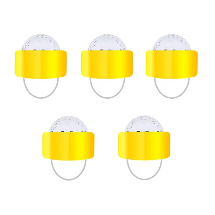 5 PCS D2 LED Flashing Finger Light Stage Small Magic Ball Flash — White