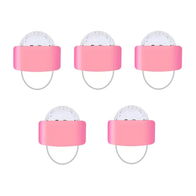 5 PCS D2 LED Flashing Finger Light Stage Small Magic Ball Flash — Black