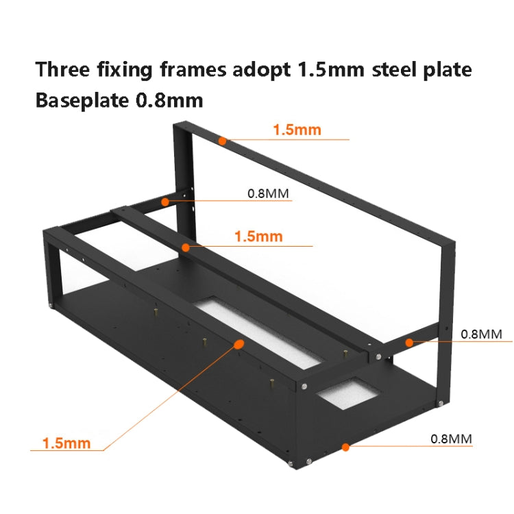 GR-8K605 Open Chassis 6 Card 8 Card Fixed Bracket