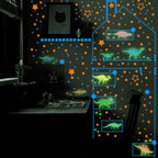 ZSZ2103 Dinosaur Starry Sky Color Luminous Decorative Wall Sticker — ZSZ2103