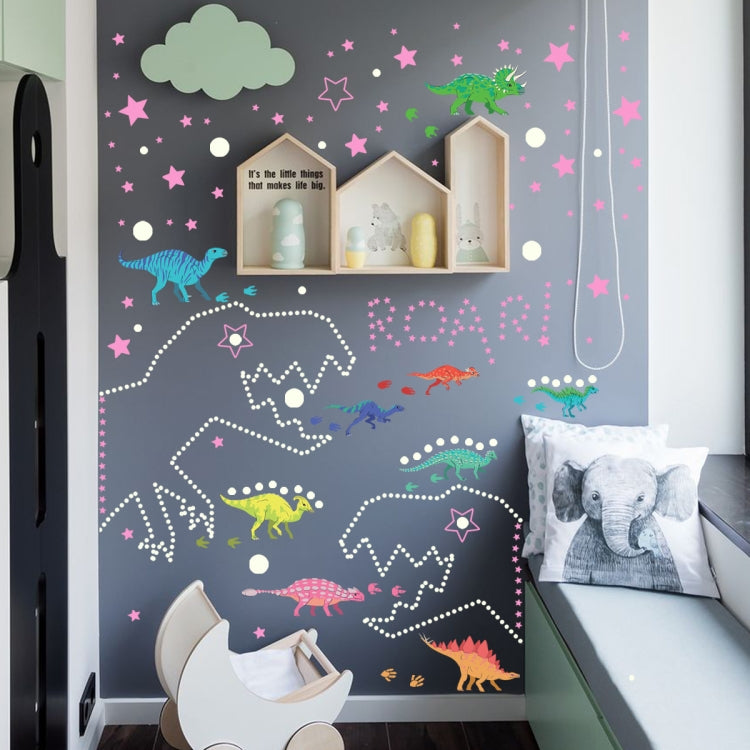ZSZ2103 Dinosaur Starry Sky Color Luminous Decorative Wall Sticker — view 5