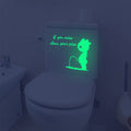 DX396 Bathroom Toilet Decoration Luminous Wall Sticker