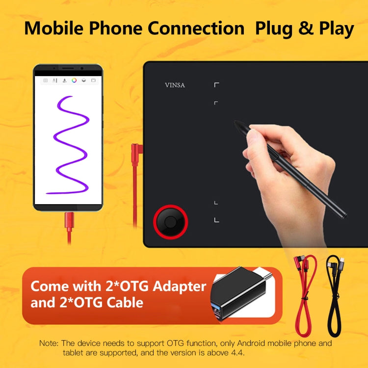VINSA T608 Can Connected To Mobile Phone Hand-Painted Board, Style: — view 7