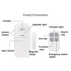 MC-05 130dB Remote Door Magnetic Alarm With Light Reminder — view 4