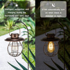Outdoor Solar Waterproof Wrought Iron LED Hanging Light — view 4