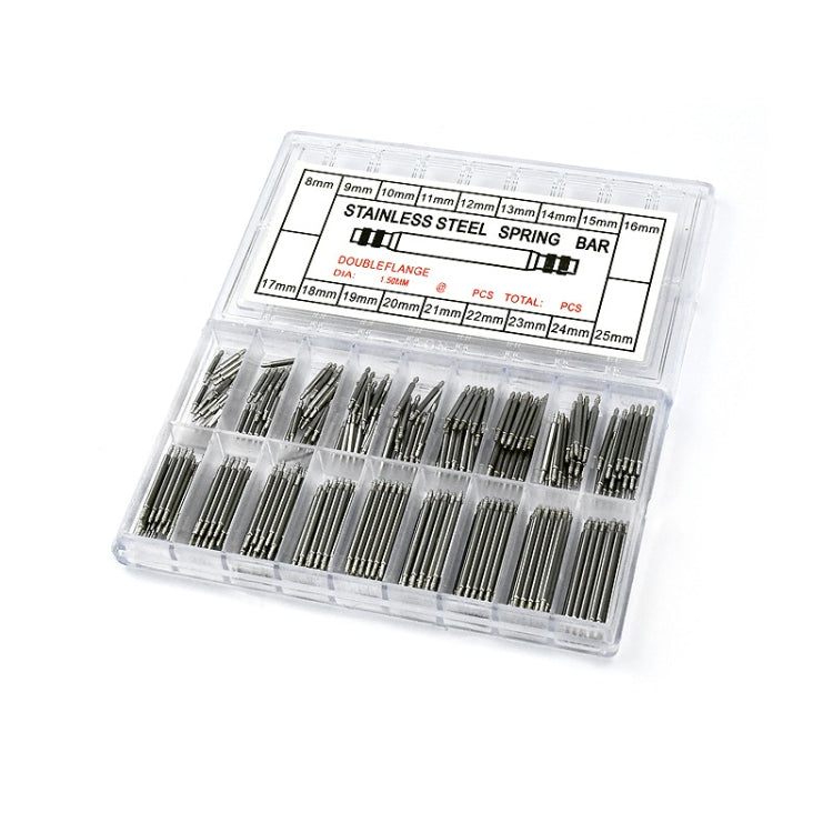 Stainless Steel Seamless Box Packing Spring Bar, 270 PCS / Box C015 8-25mm
