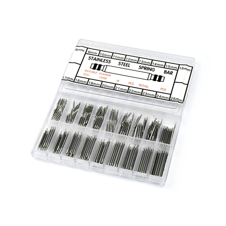 Stainless Steel Seamless Box Packing Spring Bar, 270 PCS / Box C015 8-25mm