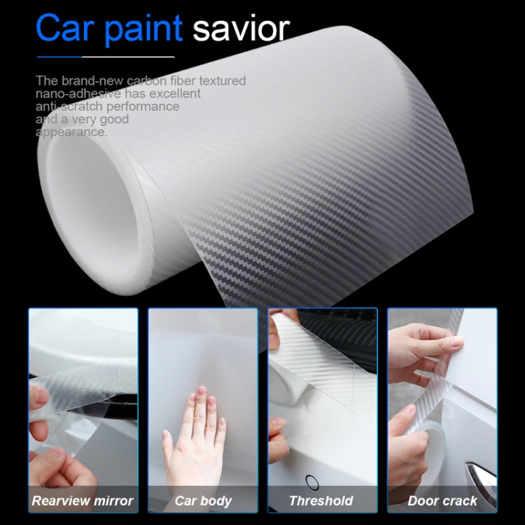Car Carbon Fiber Bumper Anti-Collision Strip, 3cm x 3m