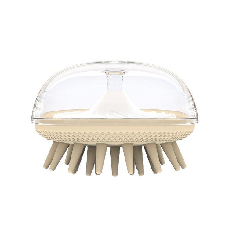 Silicone Head Massage Shampoo Brush — White