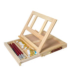 Folding Sketch Pine Easel, Desk Drawer — view 5