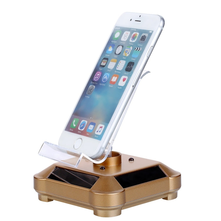 Solar Turntable Mobile Phone Stand Display Stand With Coloful Light