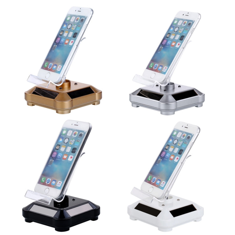 Solar Turntable Mobile Phone Stand Display Stand With Coloful Light