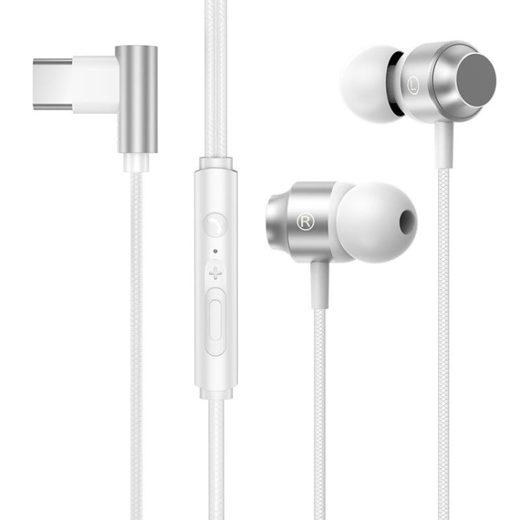 TS902 Metal In-Ear USB-C / Type-C Game Earphone, Cable Length: 1.2m — Black