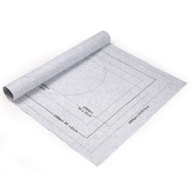 Solid Felt Jigsaw Puzzle Organizer Mat — Gray-Printed-Single