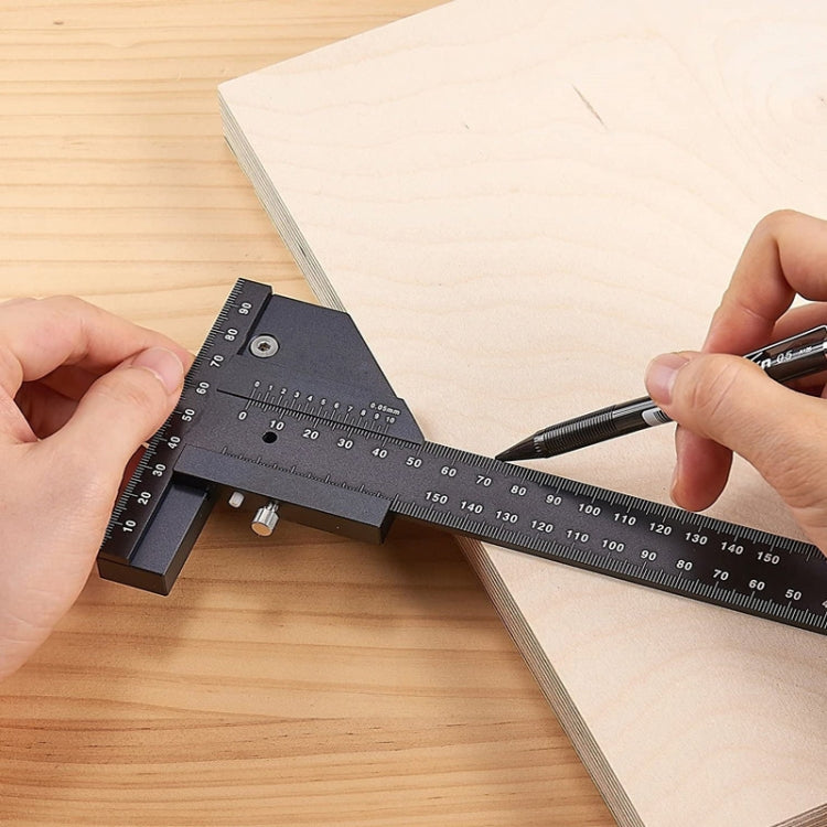 T072 Woodworking Multifunctional Aluminum Alloy Marking Ruler — view 4