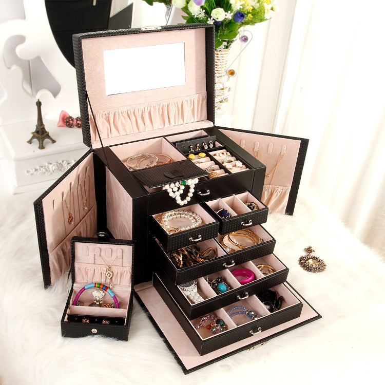 Sp01119 Five-Layer Large-Capacity Leather Jewelry Storage Box