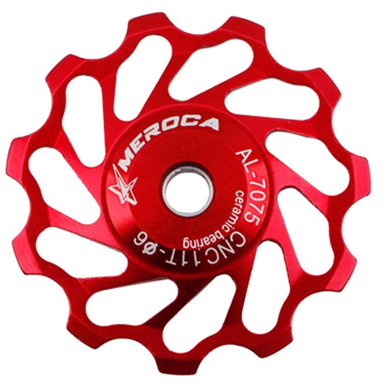 MEROCA Ceramic Bearing Mountain Bike Guide Wheel — 13T Red
