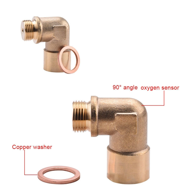 M18x1.5 Automotive 90 Degree Oxygen Sensor Brass Elbow Fitting