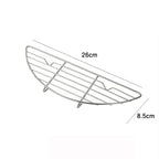 304 Stainless Steel Camping BBQ Frying Pan Steaming Rack, Size: