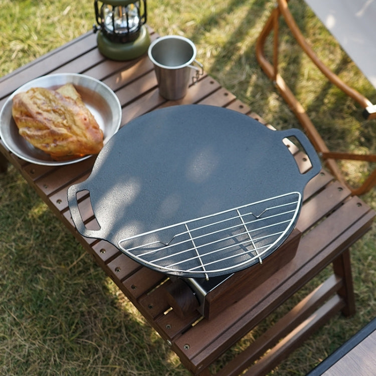 304 Stainless Steel Camping BBQ Frying Pan Steaming Rack, Size: