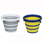 Home Outdoor Portable Folding Silicone Bucket — Gray 10 Liters