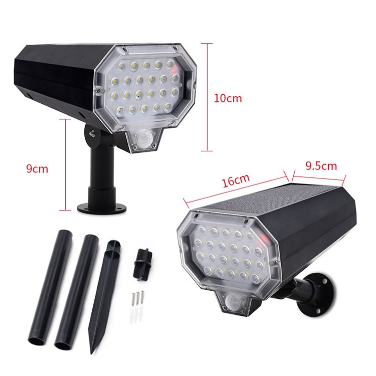 Solar LED Sensor Rotate Wall Light Simulation Monitoring — view 3