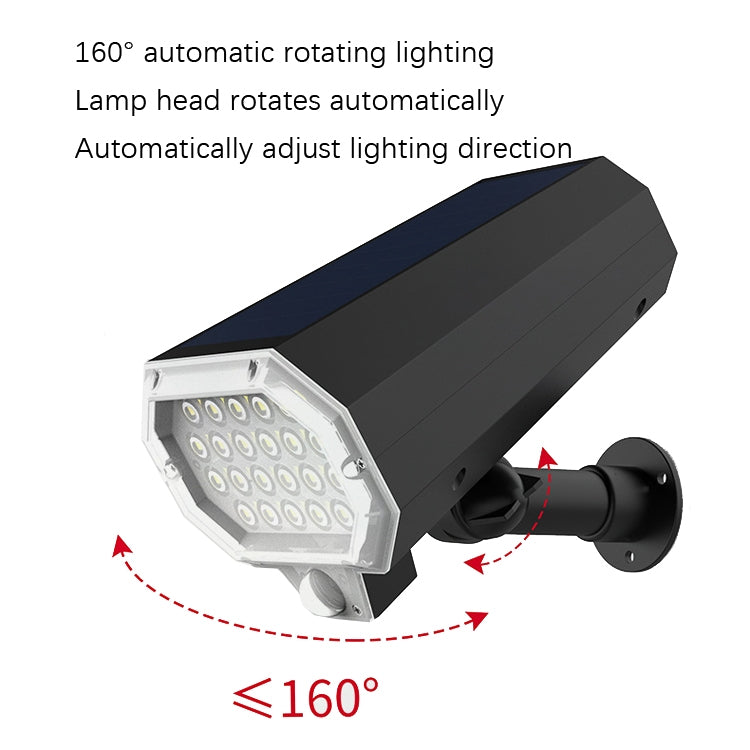 Solar LED Sensor Rotate Wall Light Simulation Monitoring — view 5