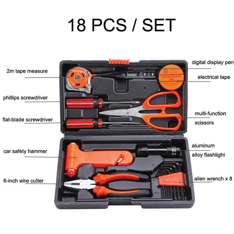 JT-18 Car Life Hammer Hand Tools Set — 18 In 1