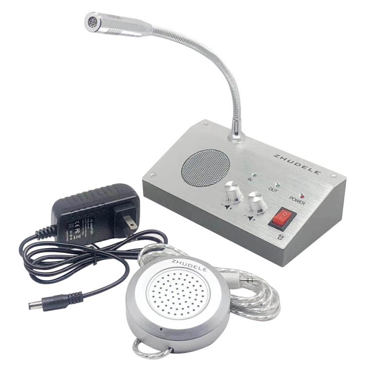 ZHUDELE ZDL-9908 Window Two-way Walkie-talkie Bank/Hospital/Station/Counter Microphone Amplifier, EU Plug