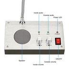 ZHUDELE ZDL-9908 Window Two-way Walkie-talkie Bank/Hospital/Station/Counter Microphone Amplifier, EU Plug