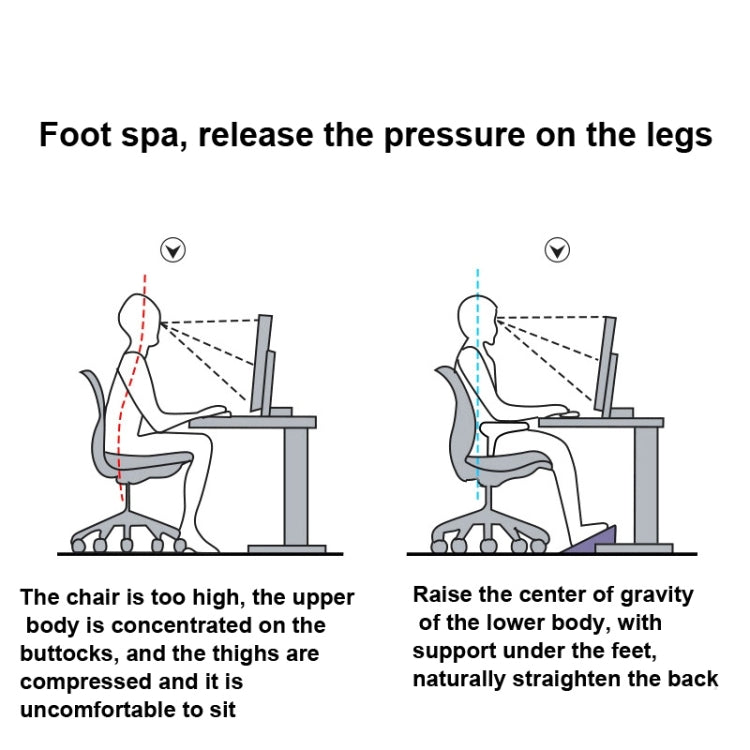 Office Computer Set Up Foot Stool Foot Massage Pedal