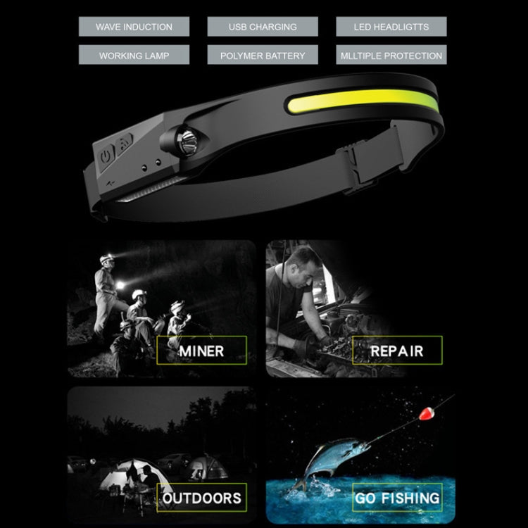 Silicone LED Smart Sensor Light Outdoor Strong Light Long-Beam Headlight