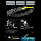 Silicone LED Smart Sensor Light Outdoor Strong Light Long-Beam Headlight