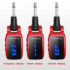 U12DX 6.35mm Jack Wireless Guitar Transmitter Receiver Rechargeable Adapter